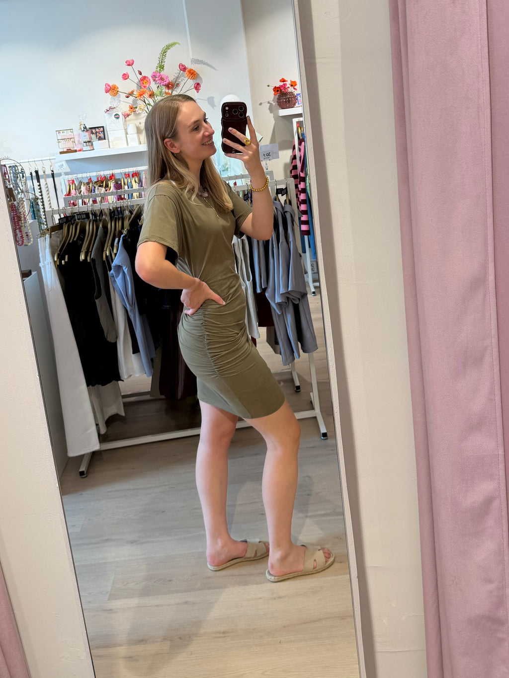T-shirt Dress | Army Green