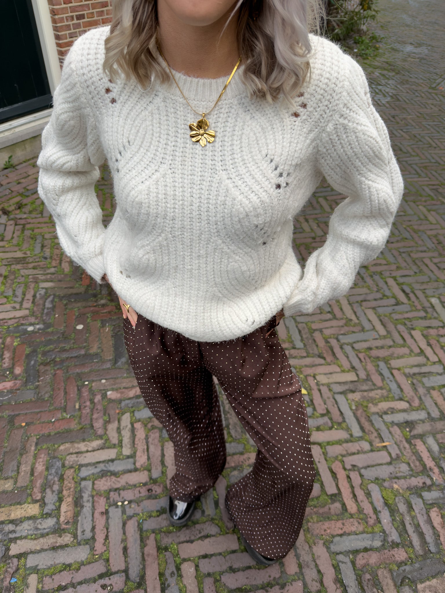 Sparkle en shine pantalon | bruin