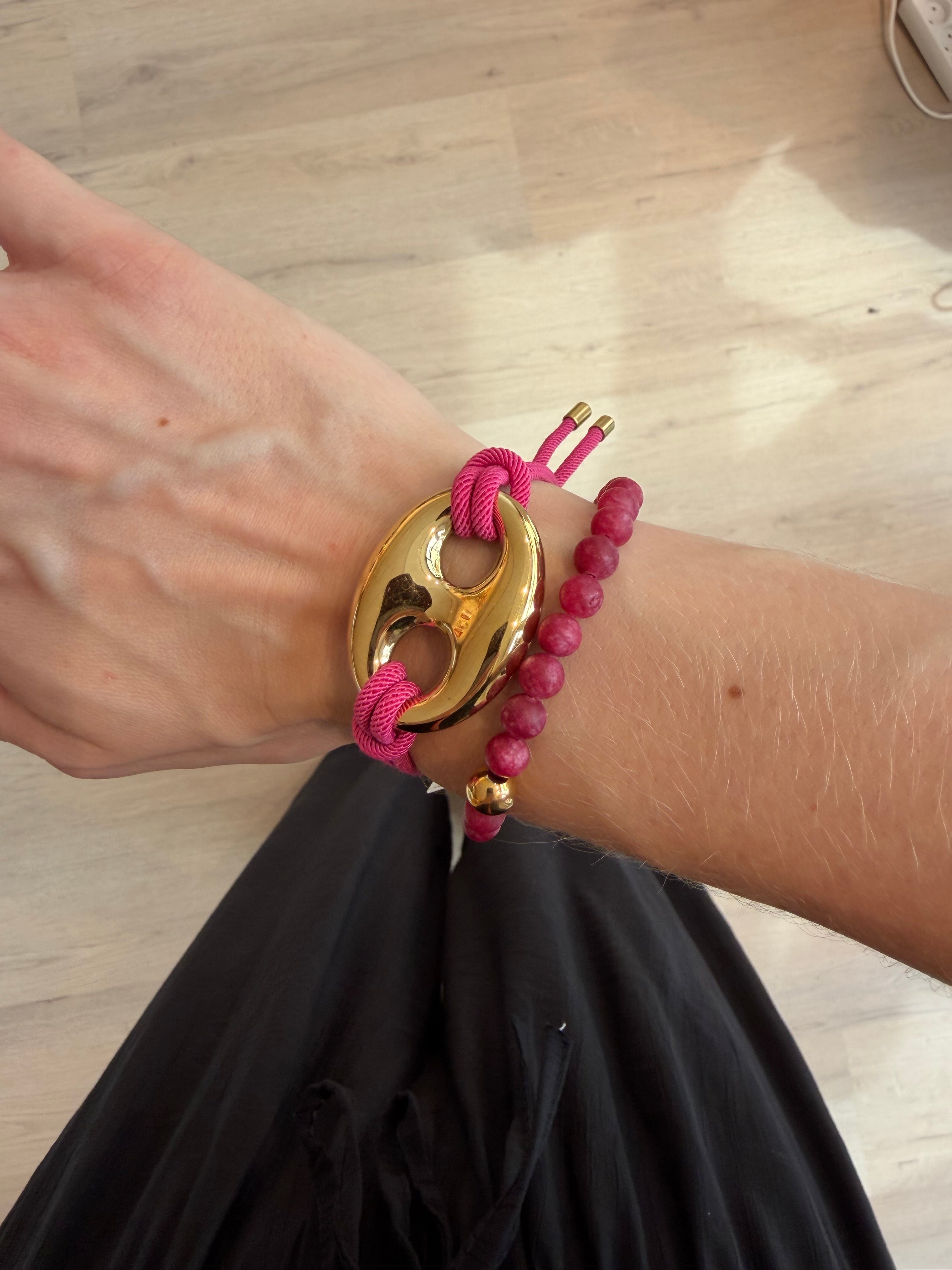 Knoop armband | roze