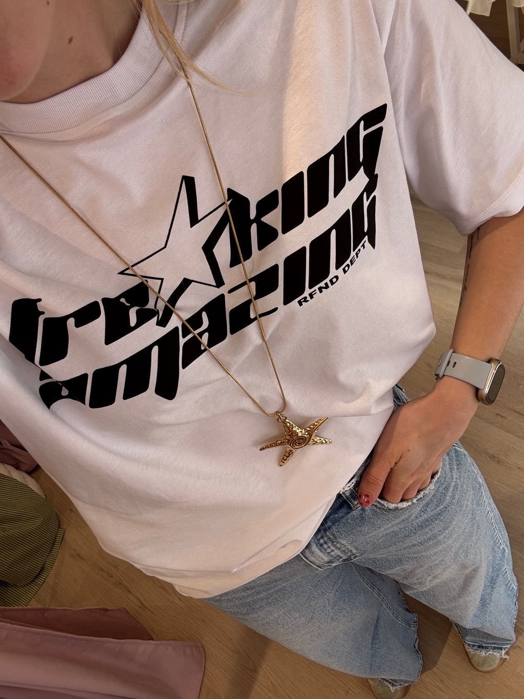 Sea star lange ketting | goud