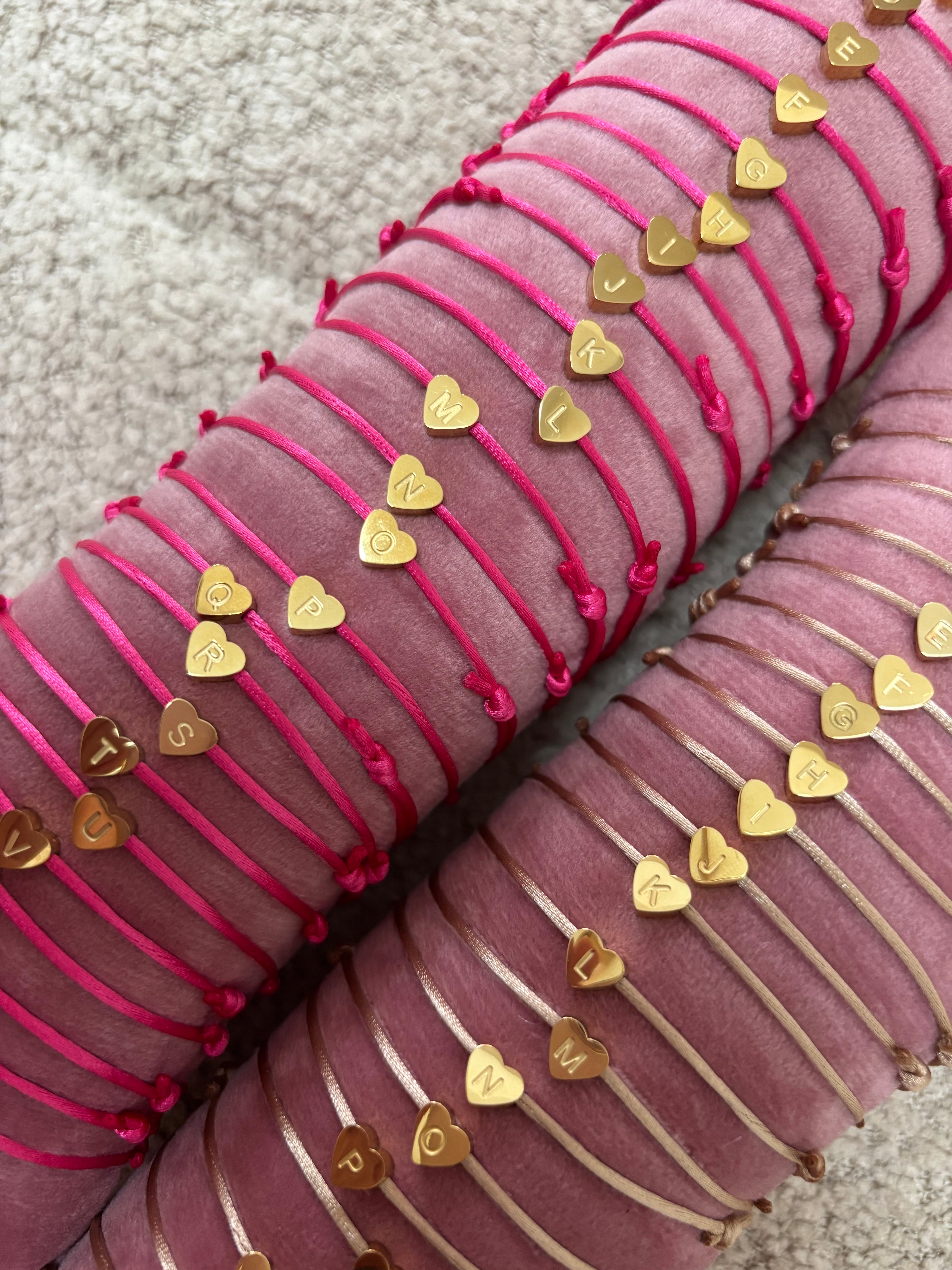 Heart letter bracelet - gold