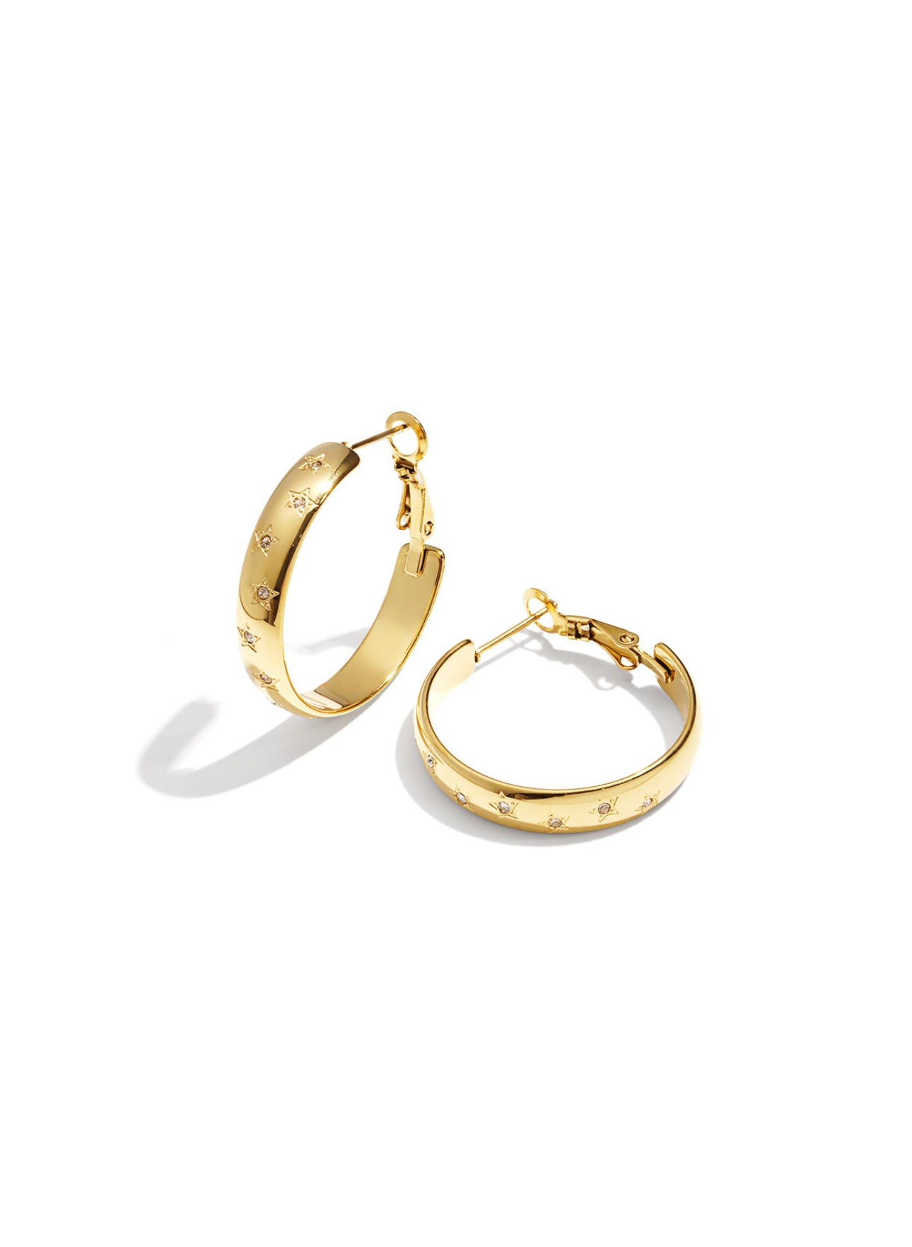Trendy star hoops