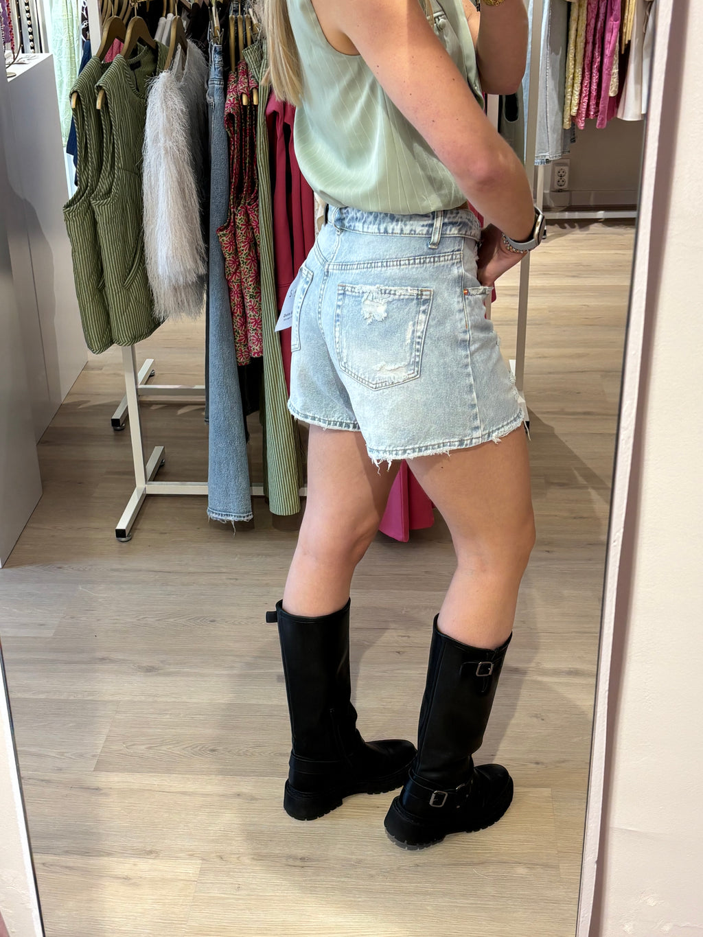 Denim Short met omslag | Queen Hearts