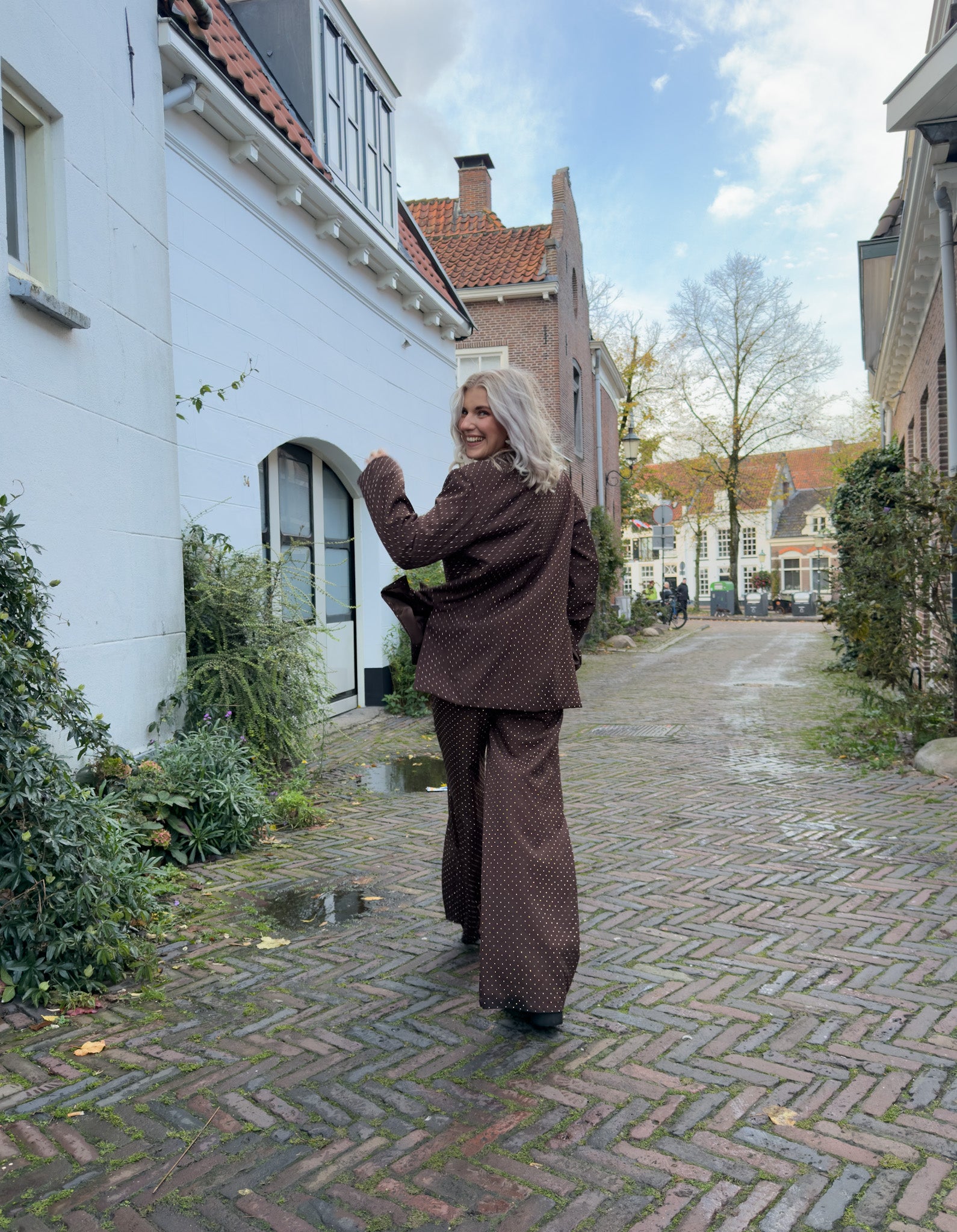 Sparkle en shine pantalon | bruin