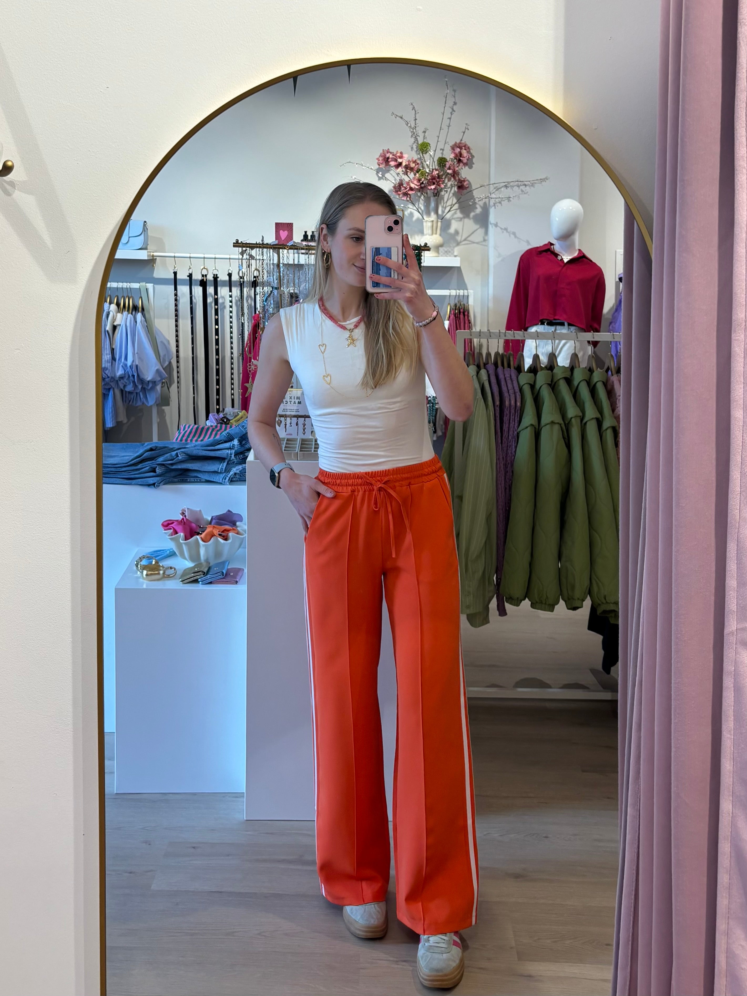 Oranje track pants