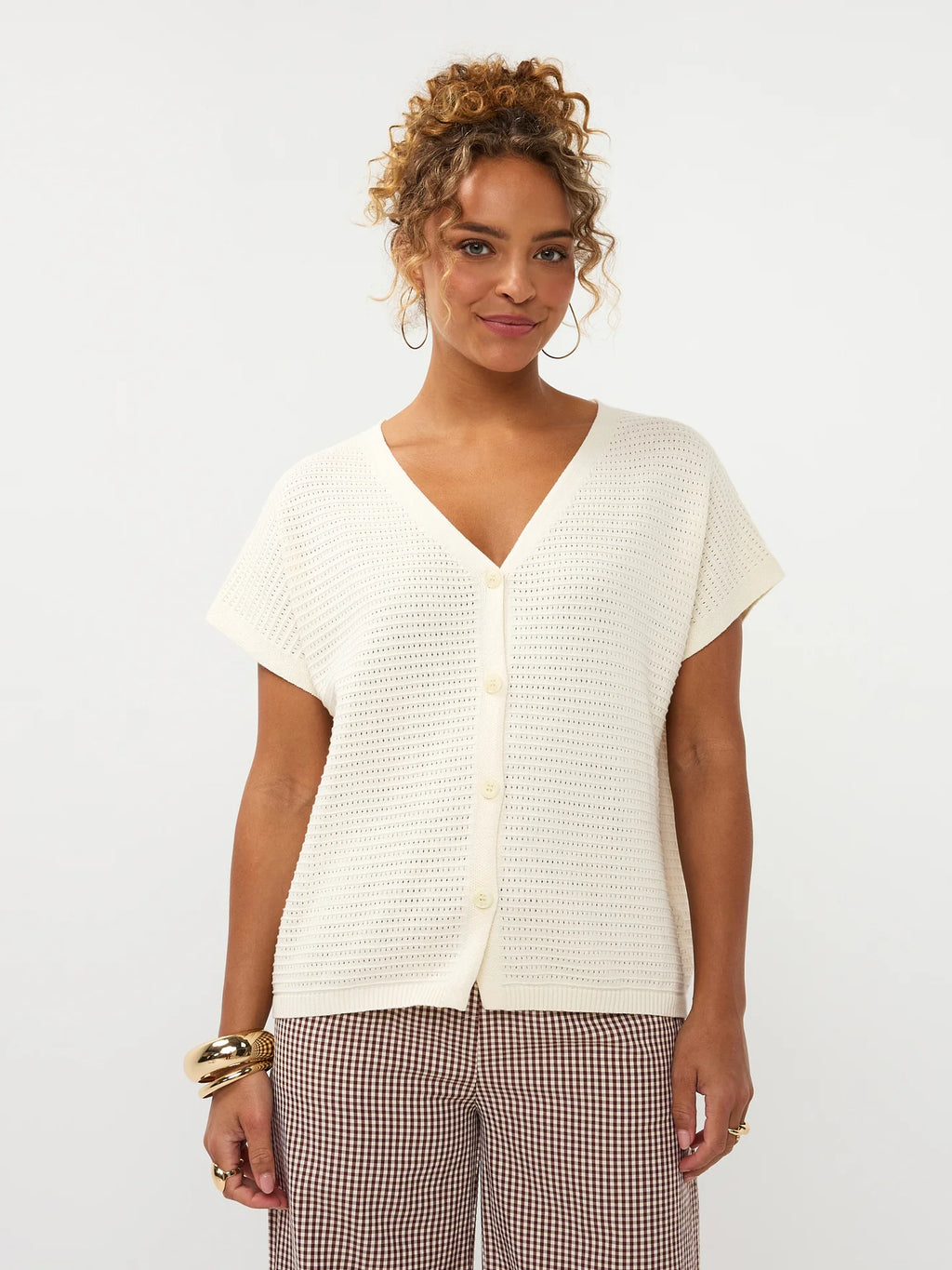 Knitted top Elin | Ecru | Ydence
