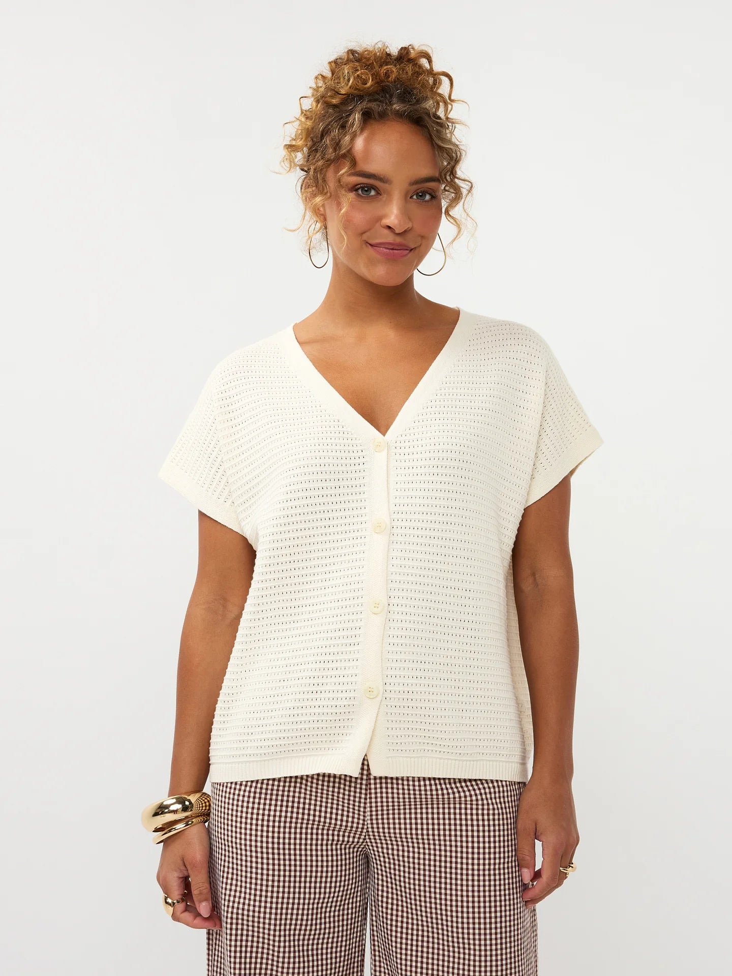 Knitted top Elin | Ecru | Ydence