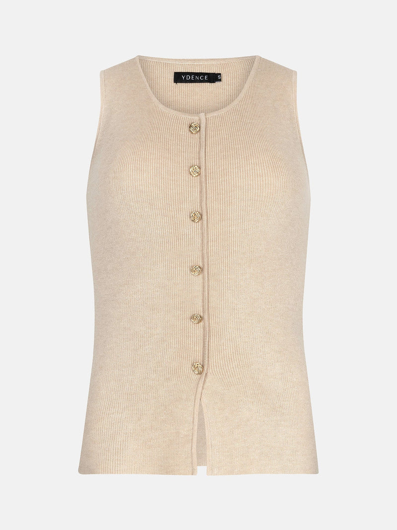 Knitted top Saar | Beige | Ydence