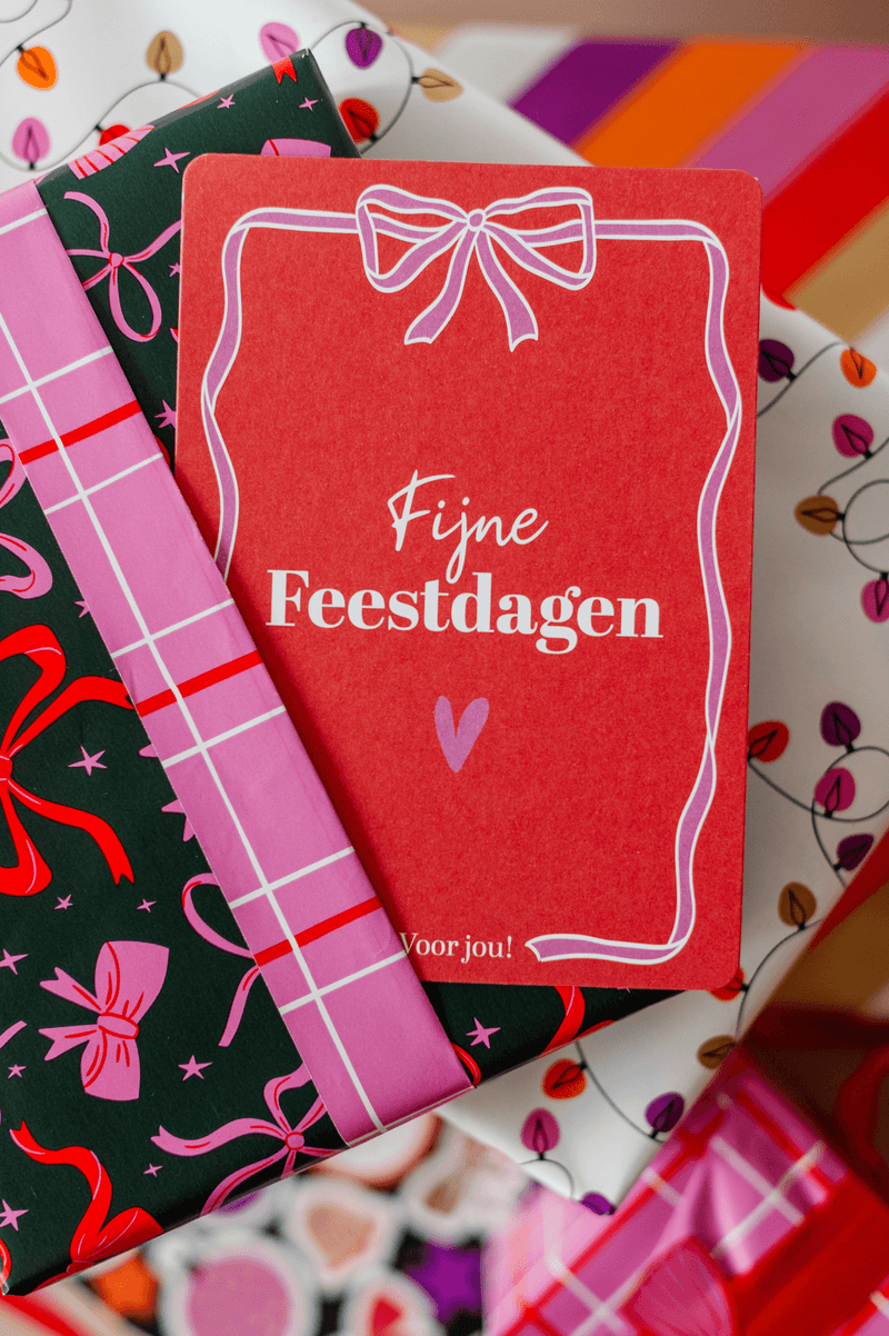 Fijne feestdagen wenskaart A6