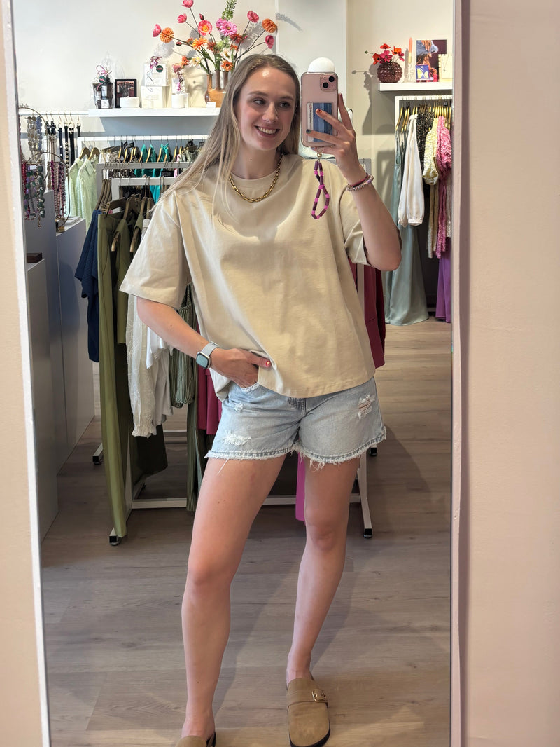 Beige basic shirt | Lucce