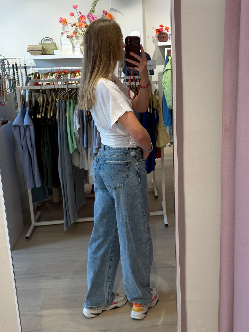 Barrel jeans dark denim | Queen Hearts