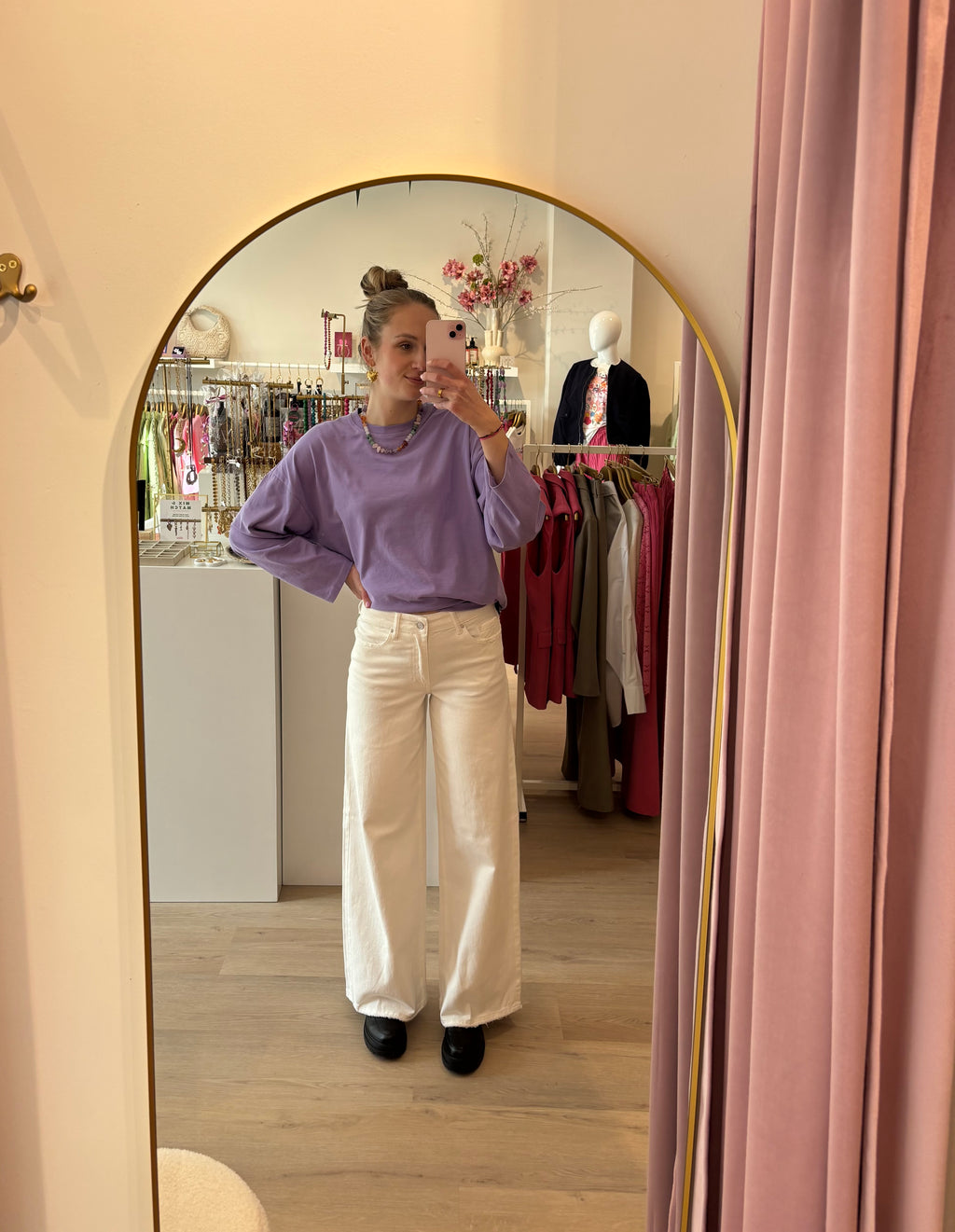 White wide leg jeans | Queen Hearts