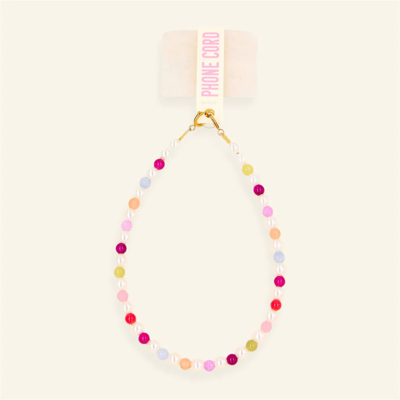 Phone cord | rainbow pearl | Mable