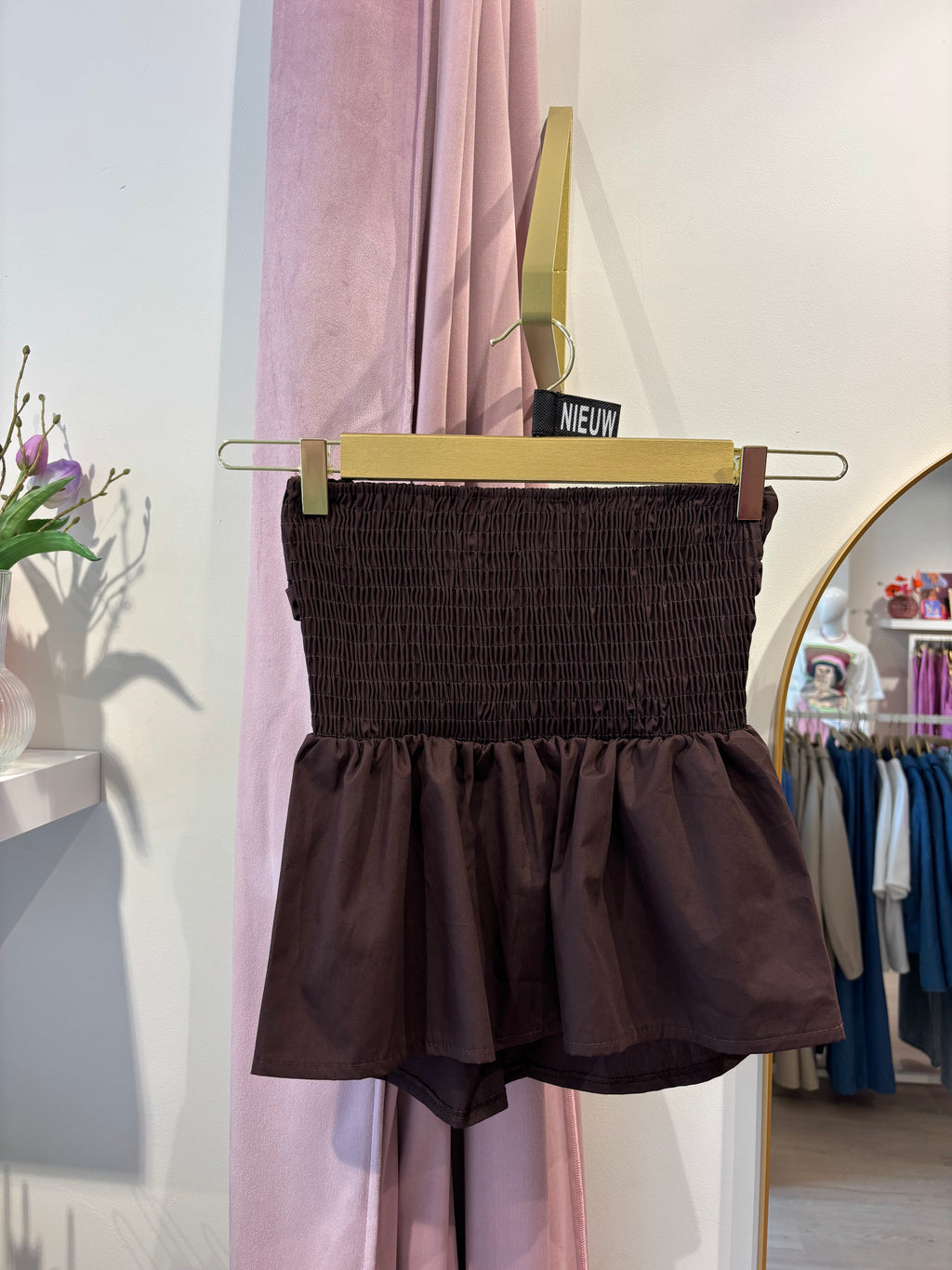 Bruine peplum top | one size