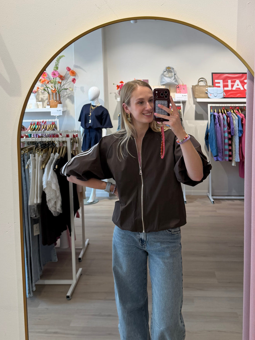 Jasje met strepen | bruin