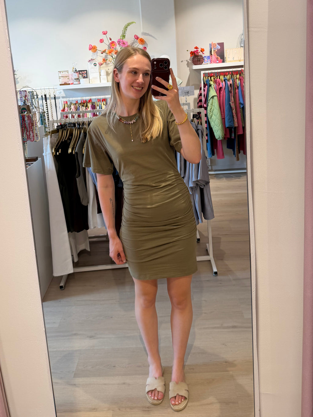 T-shirt Dress | Army Green