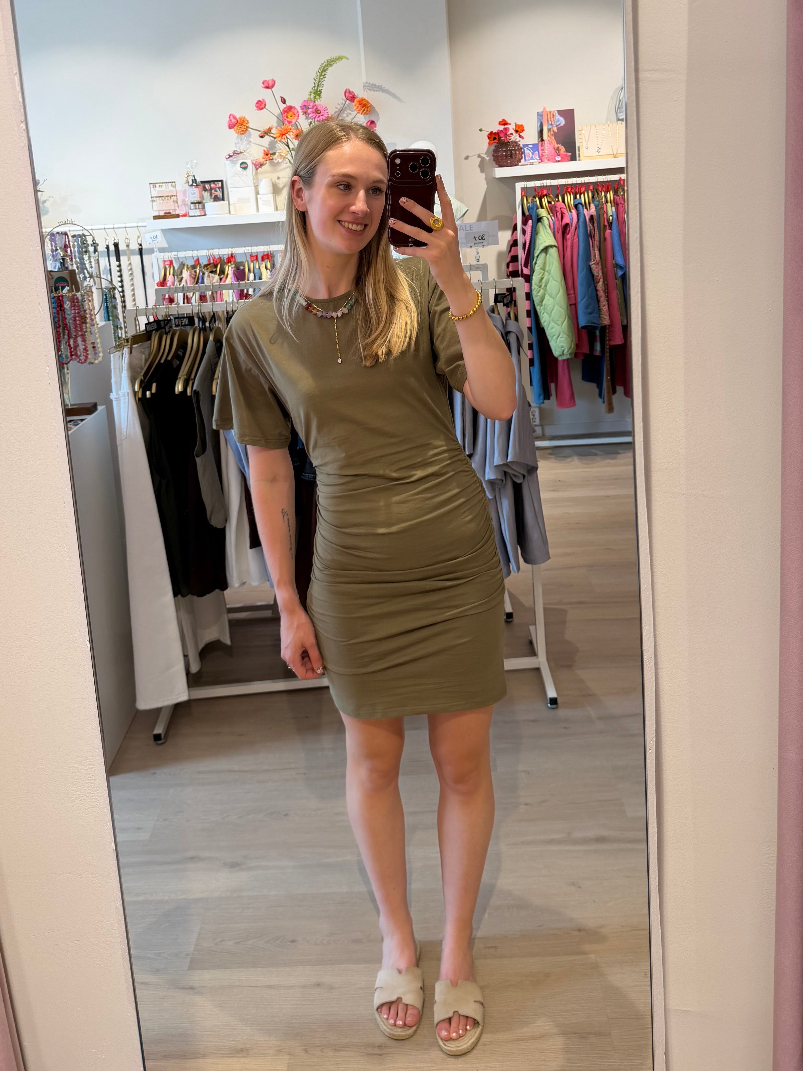 T-shirt Dress | Army Green