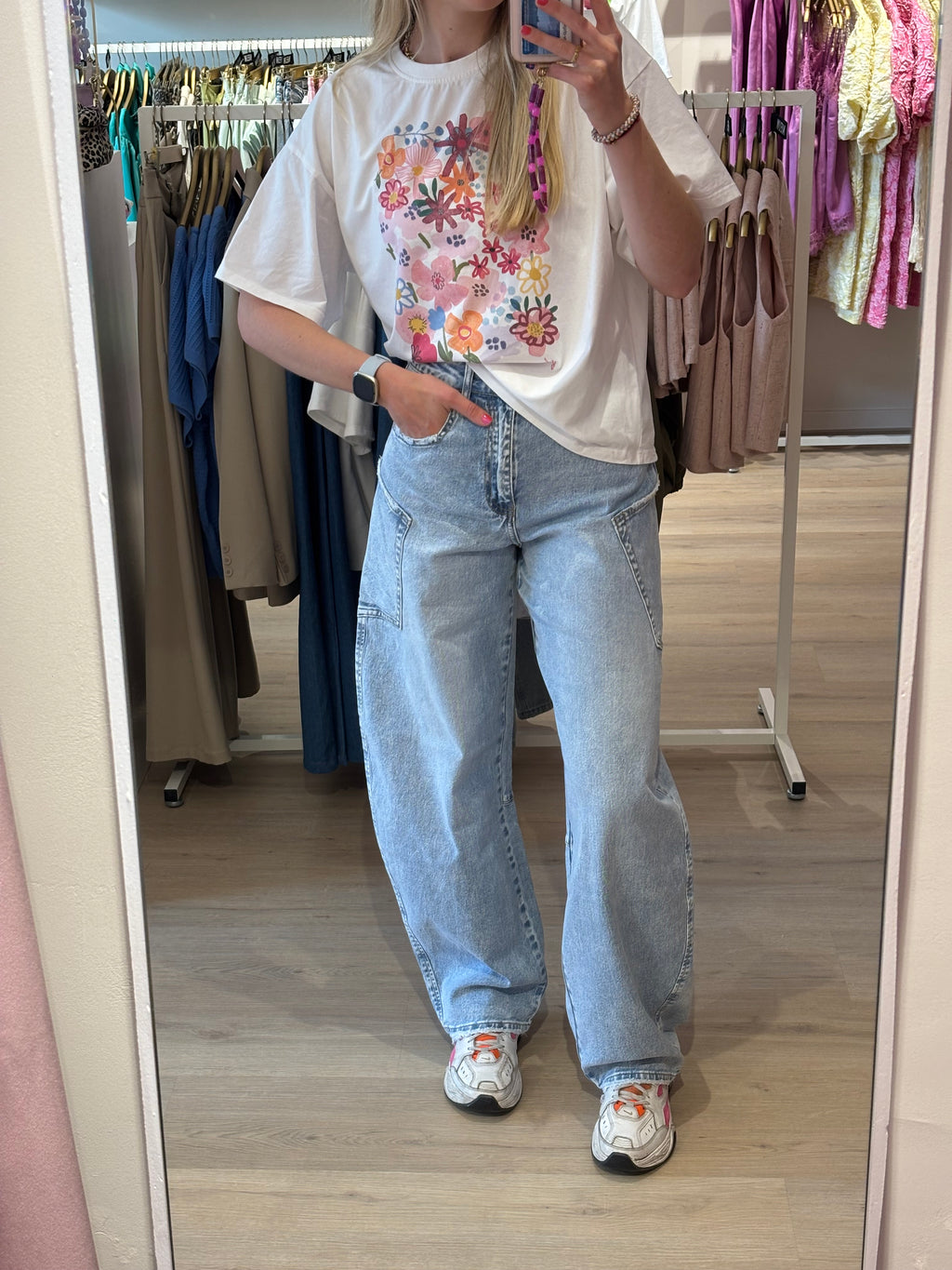 Denim barrel jeans | Queen Hearts