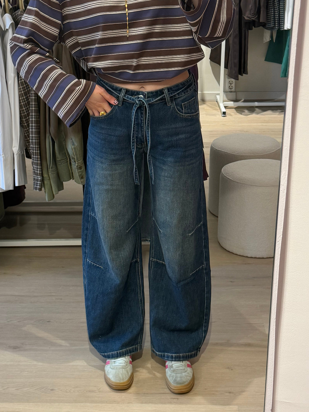 Balloon jeans met riempje | Queen Hearts