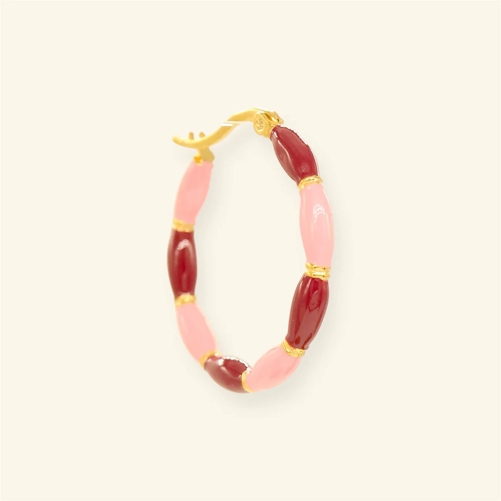 Burgundy oorbel | Mable