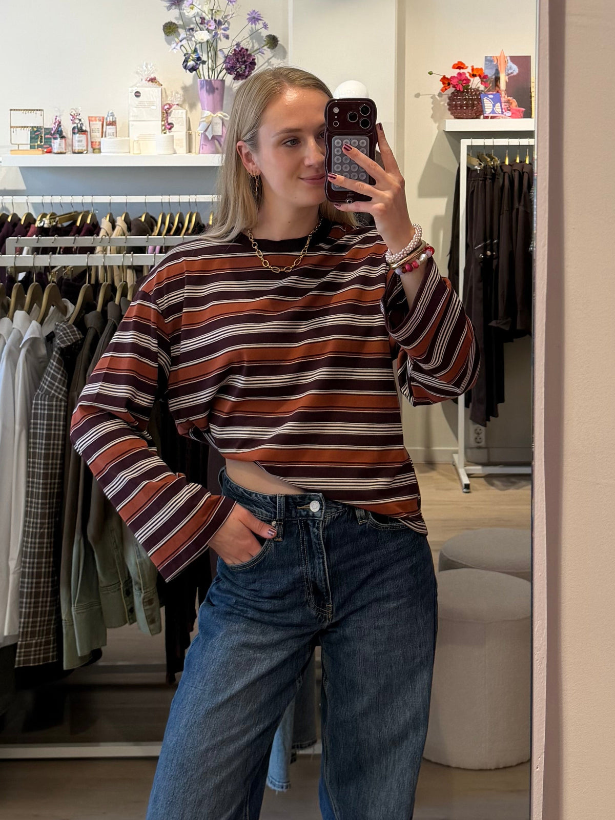 Longsleeve Millie | wine/orange