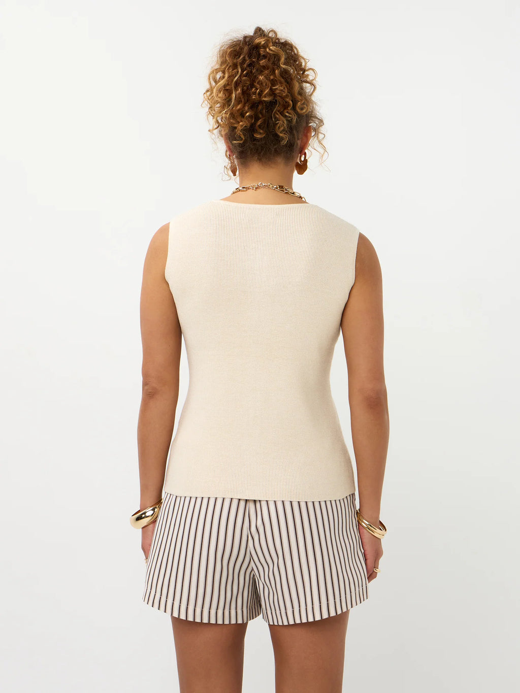 Knitted top Saar | Ecru | Ydence