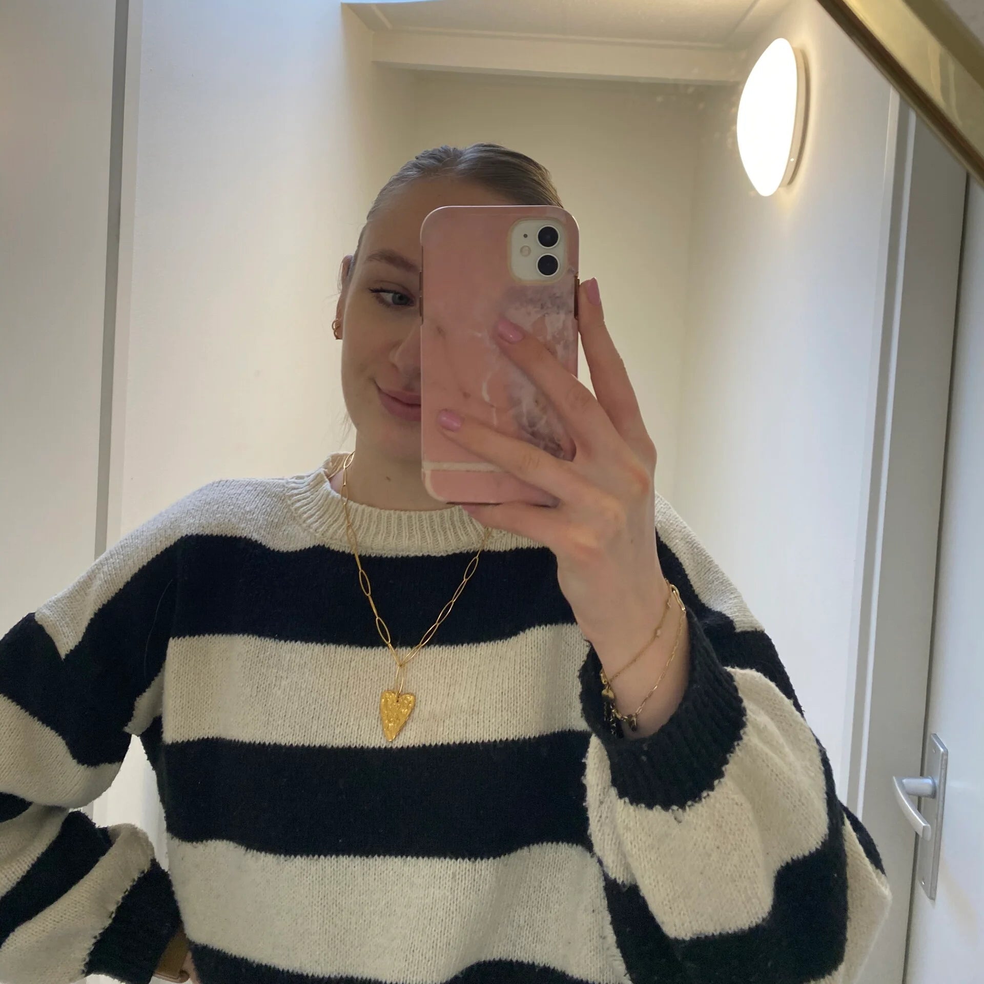 Big heart necklace | zilver of goud