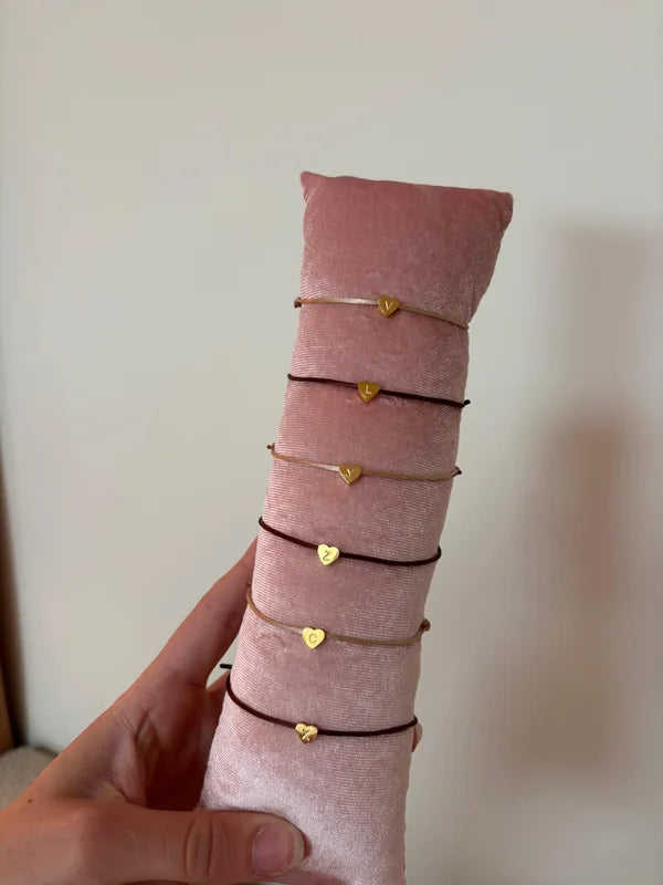 Heart letter bracelet - gold