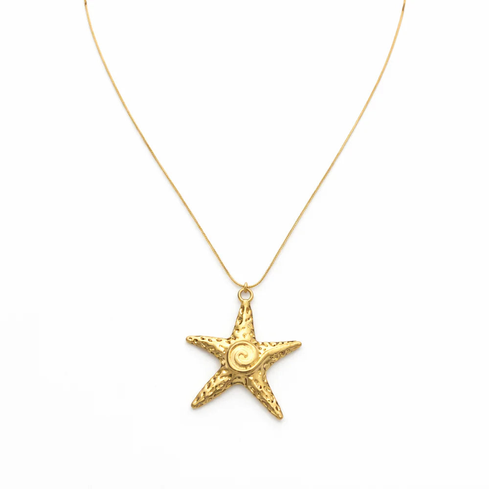 Sea star lange ketting | goud