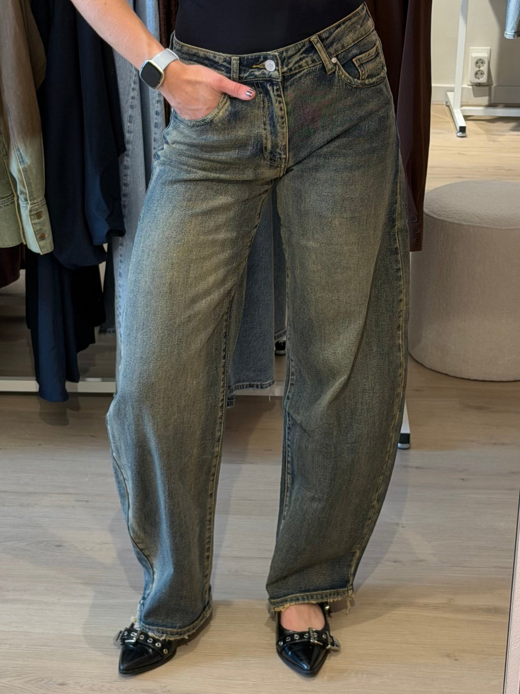 Barrel jeans | Dirty Wash | Queen Hearts