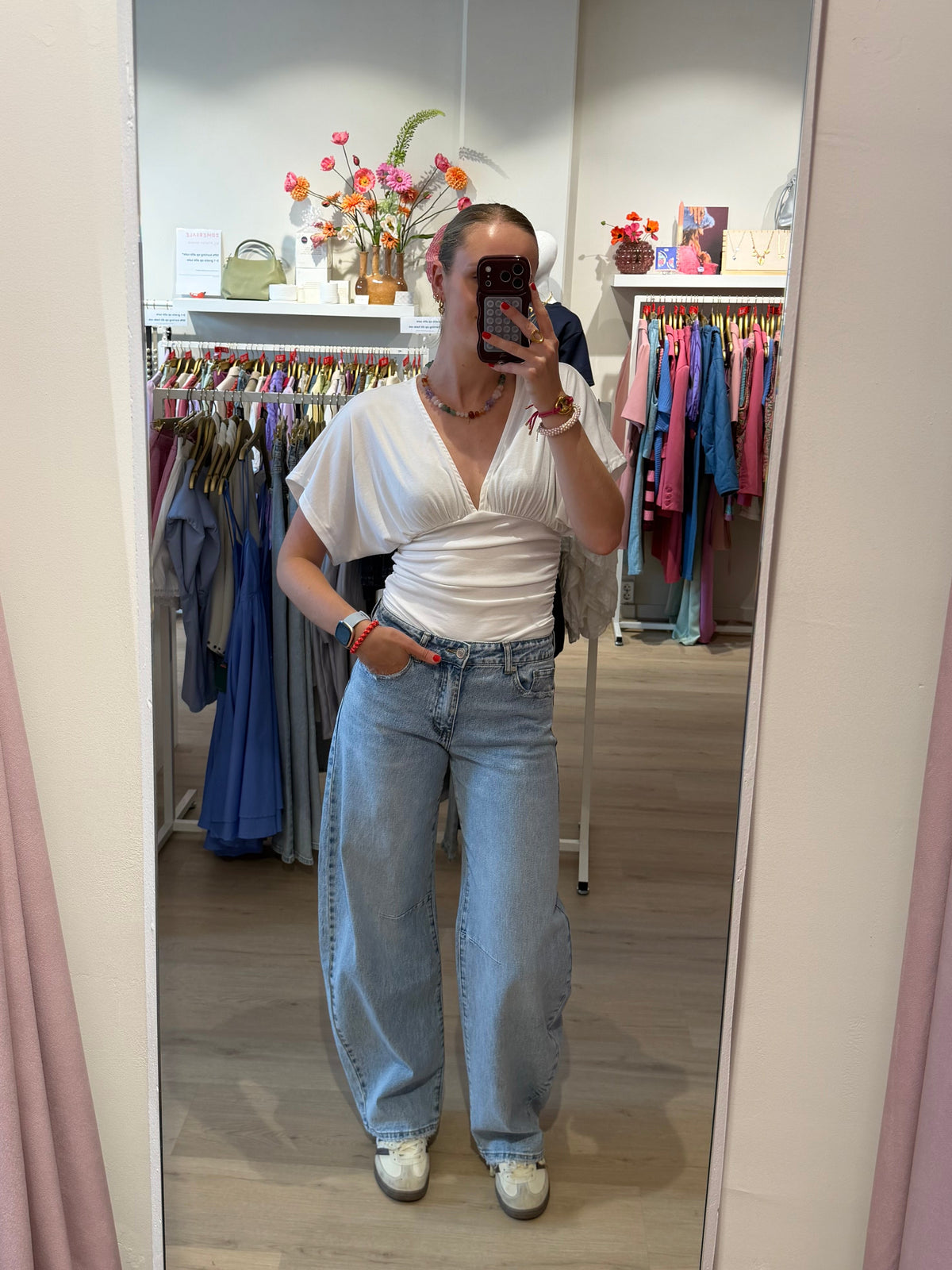 Barrel jeans light denim | Queen Hearts