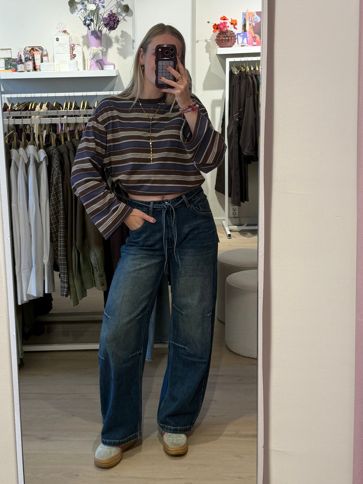 Balloon jeans met riempje | Queen Hearts