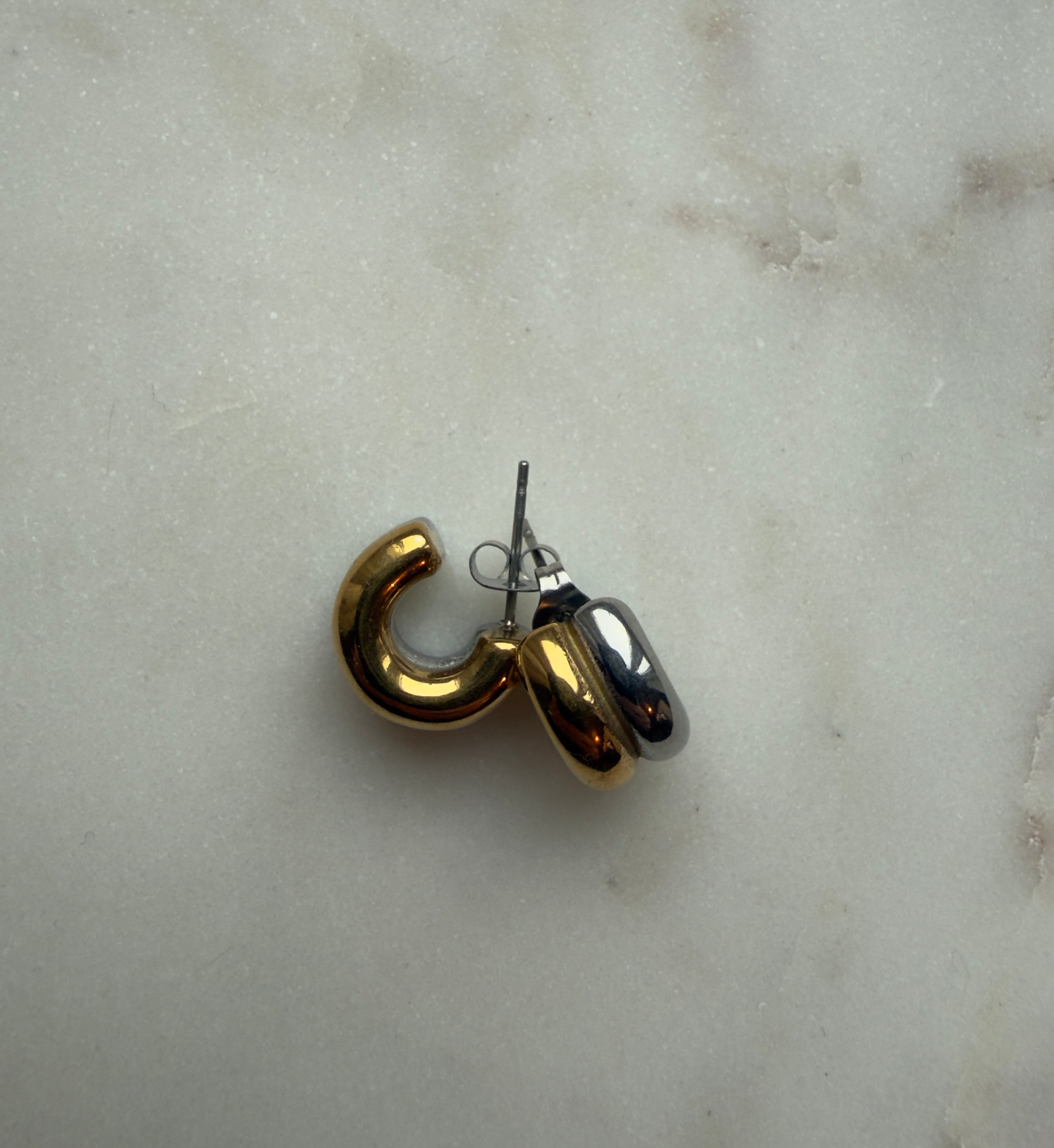 Silver and gold hoops