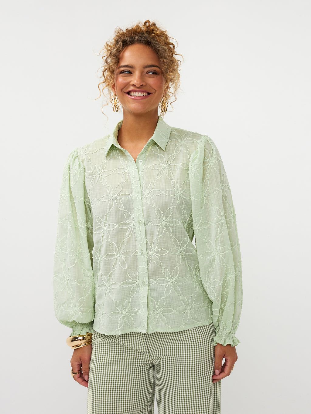 Blouse Isamae | Soft green | Ydence