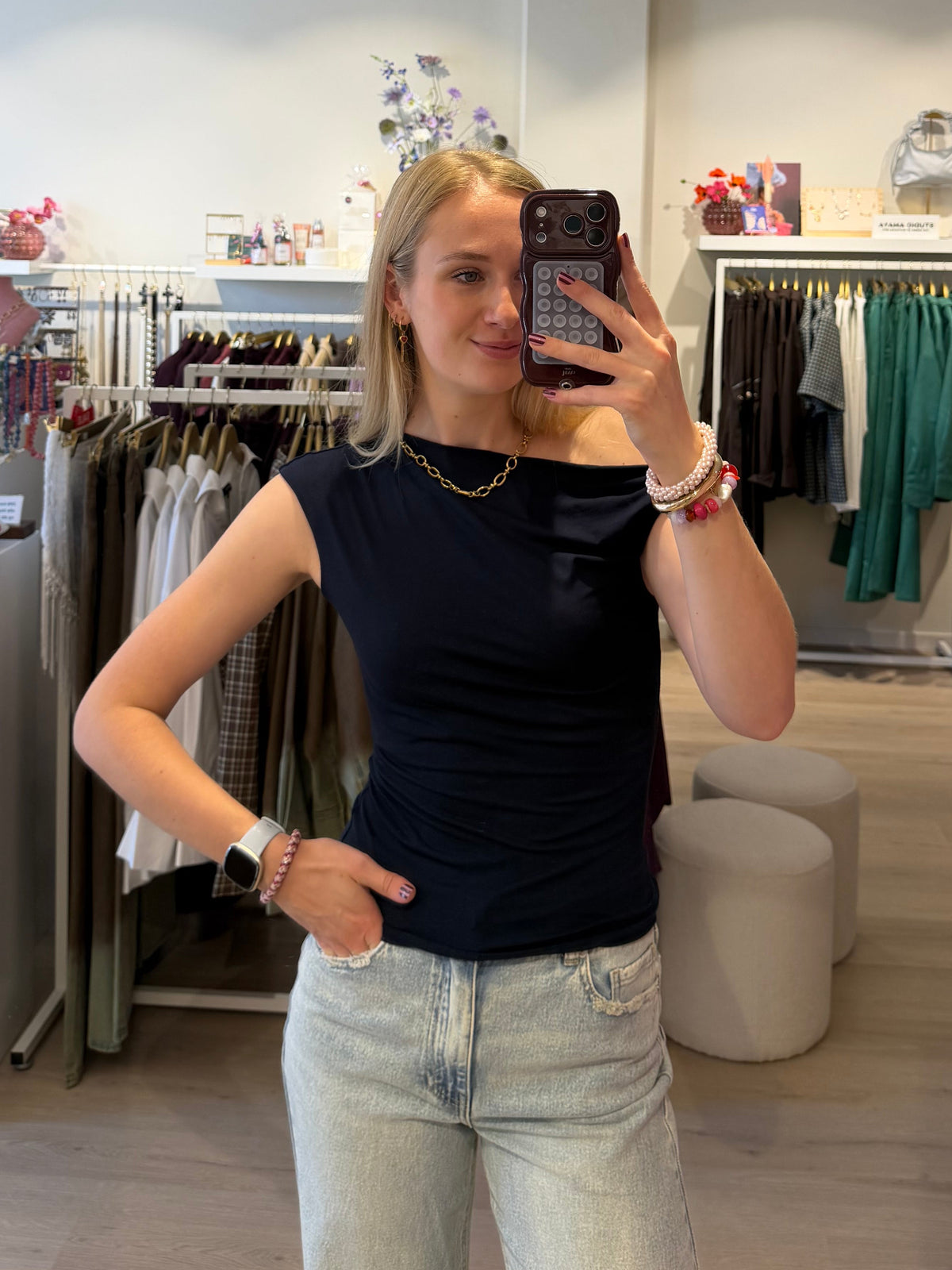 Celine Top | Navy