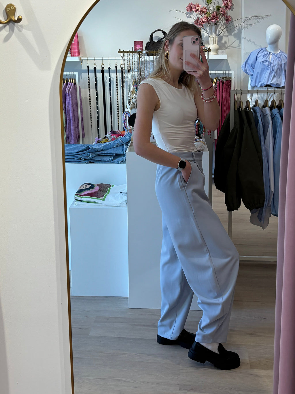Pantalon Balloon lichtblauw | Ambika