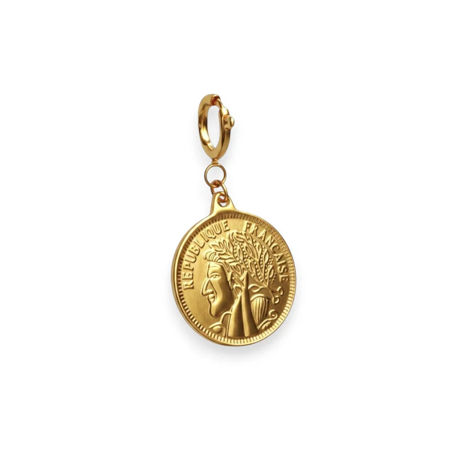 Charm Golden Coin | Studio Frenchie