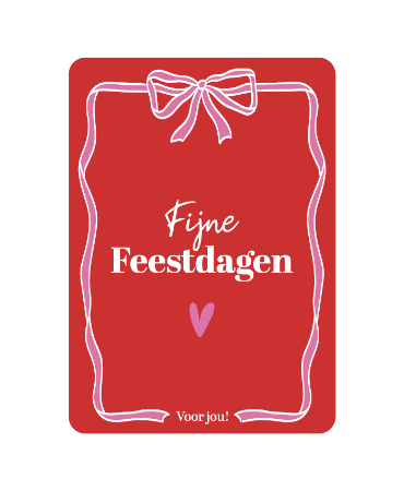 Fijne feestdagen wenskaart A6