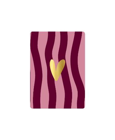 Gestreepte hart | kleine wenskaart