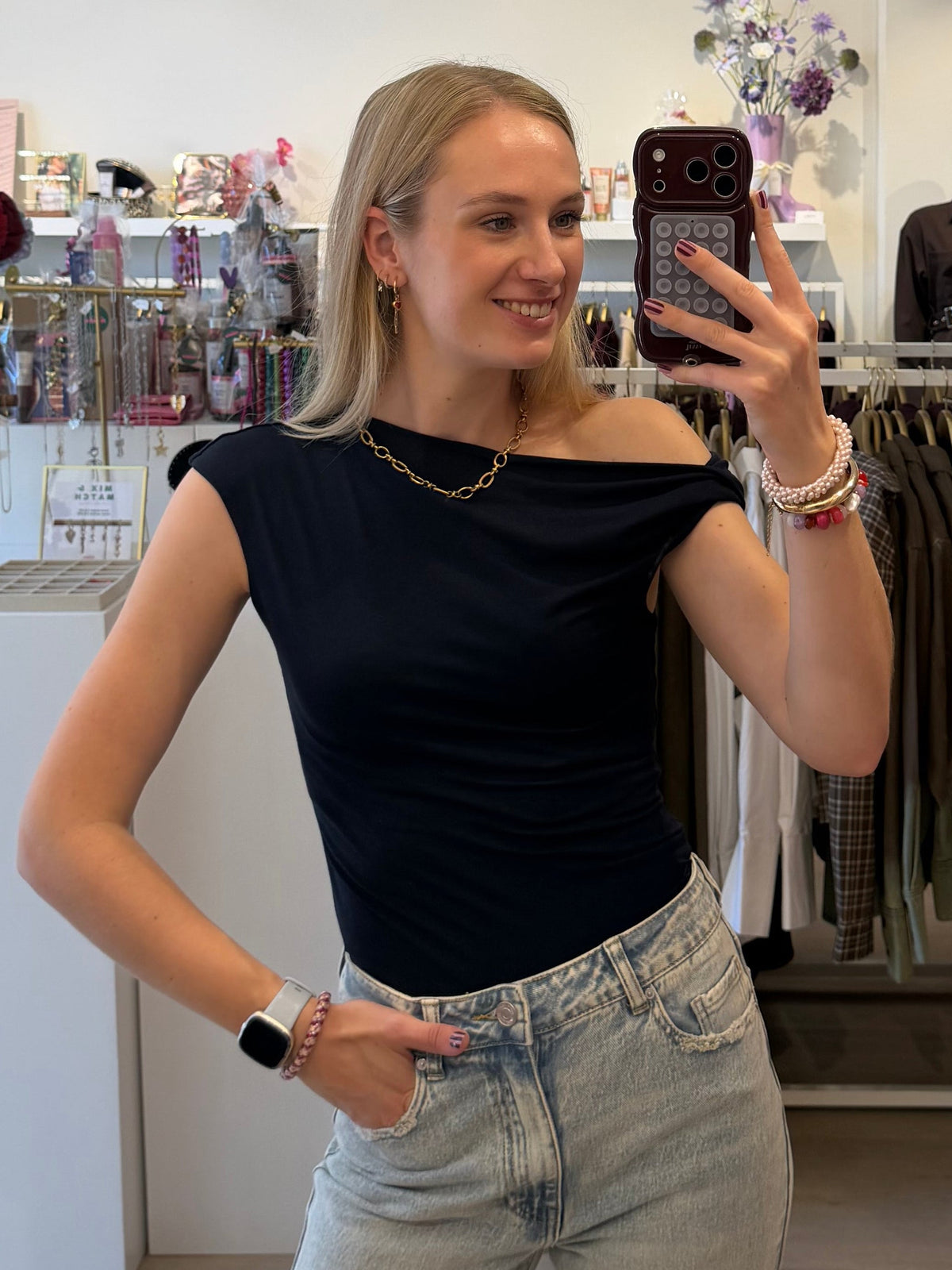 Celine Top | Navy