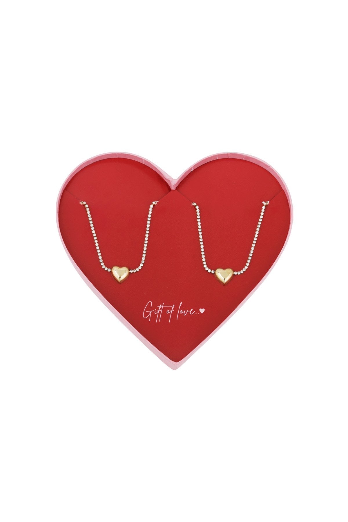 Gift of Love | hartjes strass armbanden