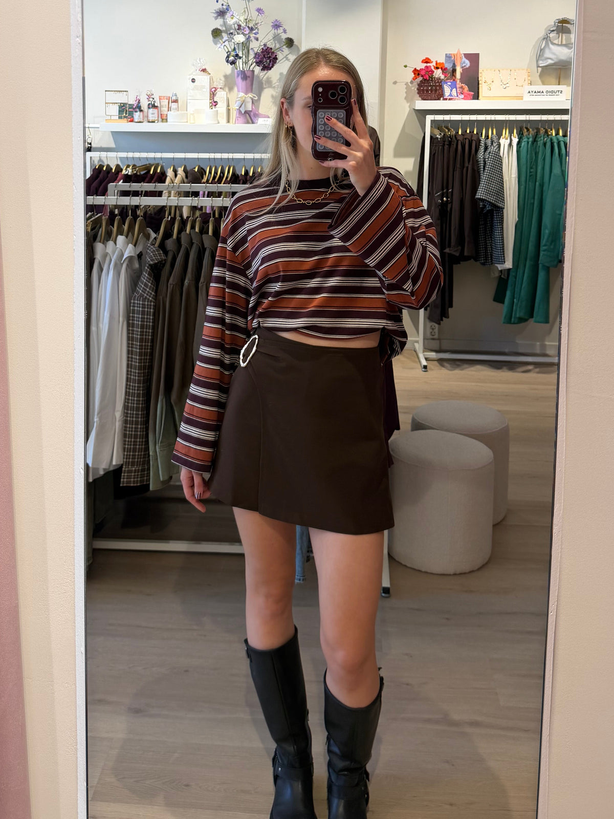 Longsleeve Millie | wine/orange