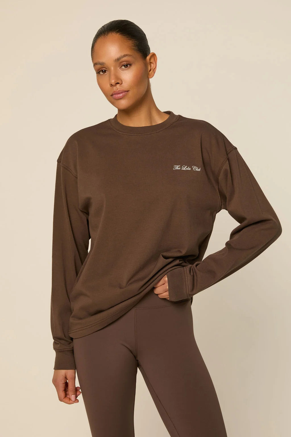 Yara longsleeve | Espresso | The Lola Club