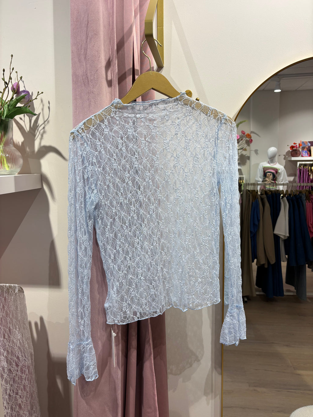 Mesh top | lichtblauw