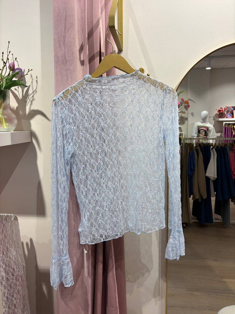 Mesh top | lichtblauw