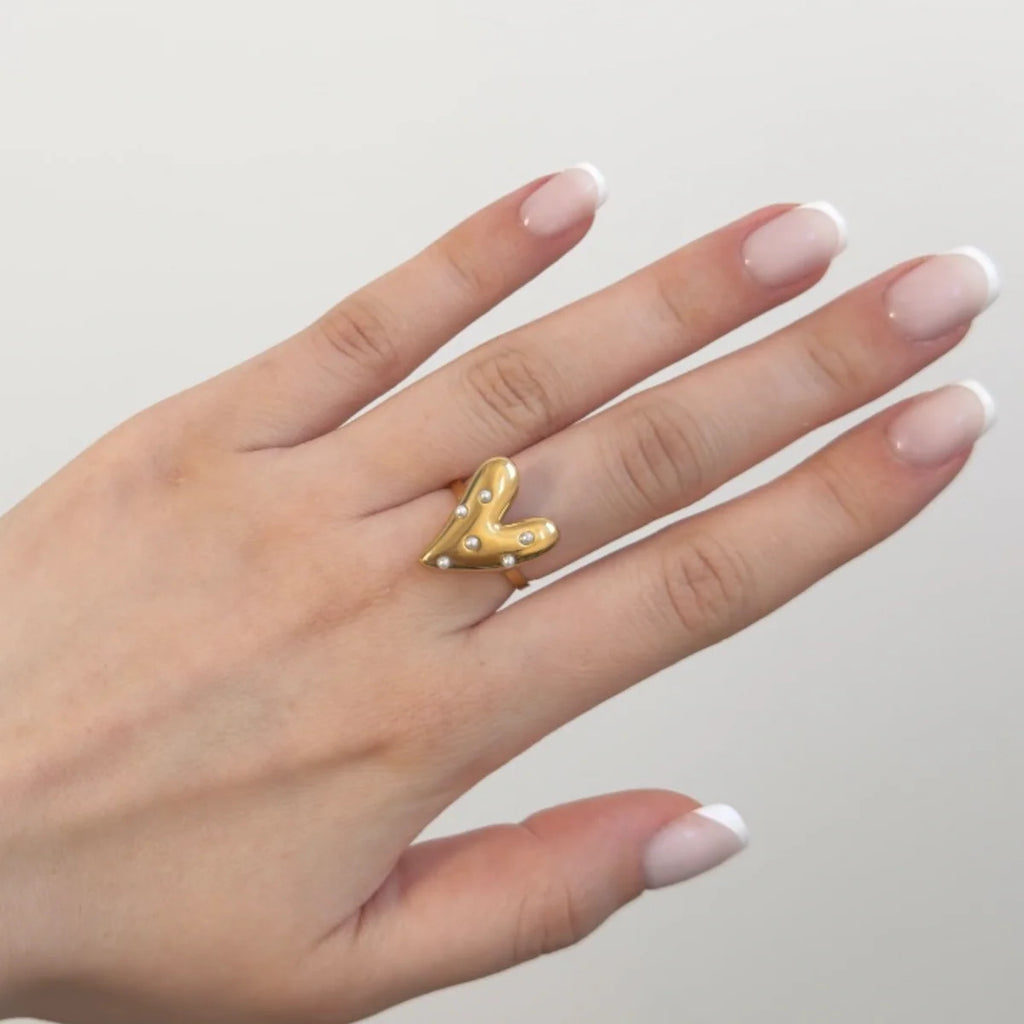 Ring sweet heart | goud & zilver