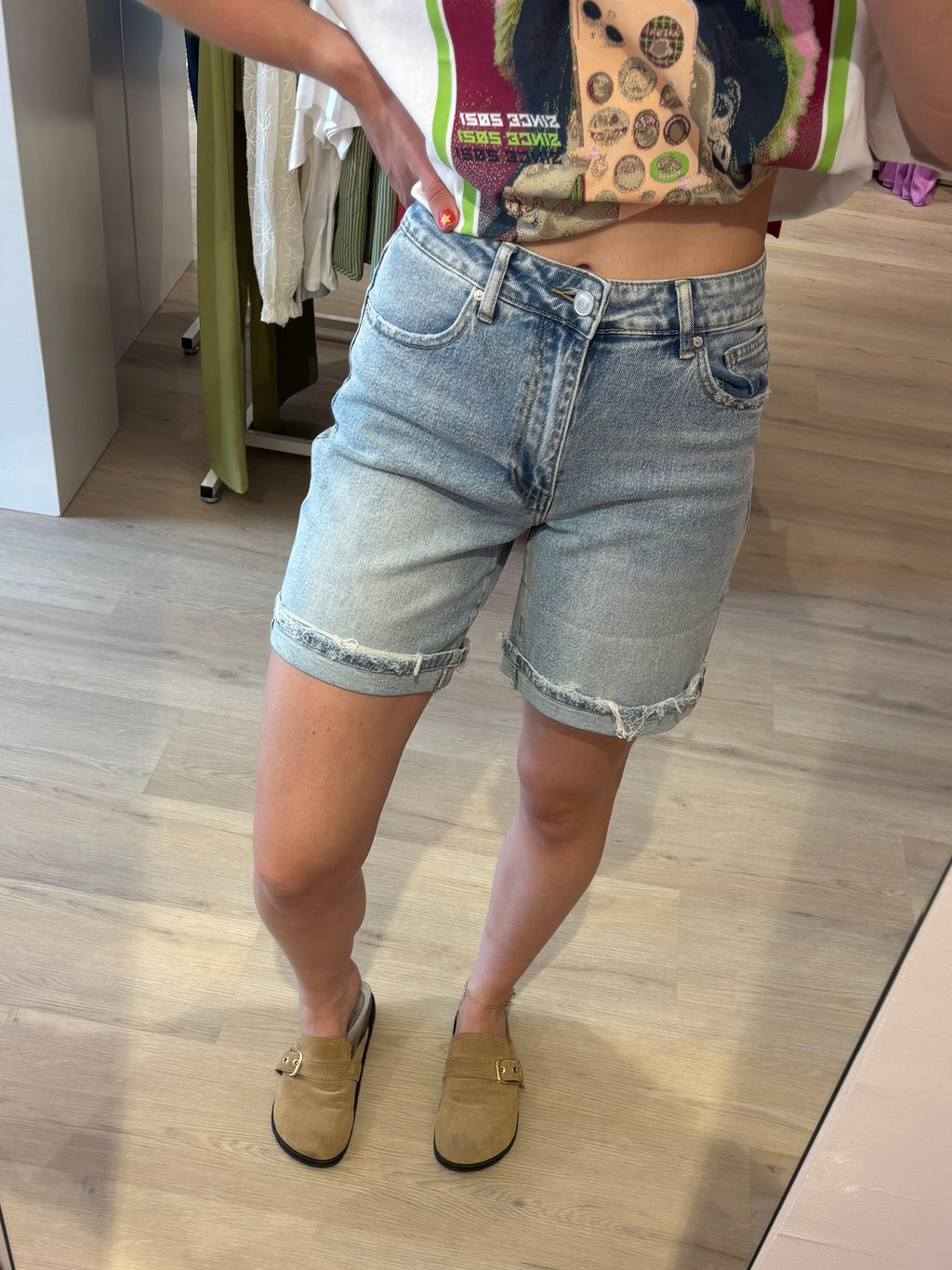 Denim Short lang omslag | Queen Hearts