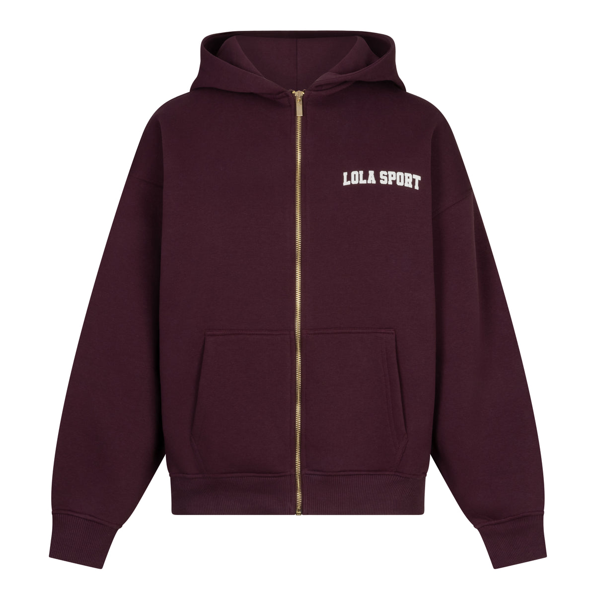 Stella Zip Hoodie | Mulberry Wine | The Lola Club