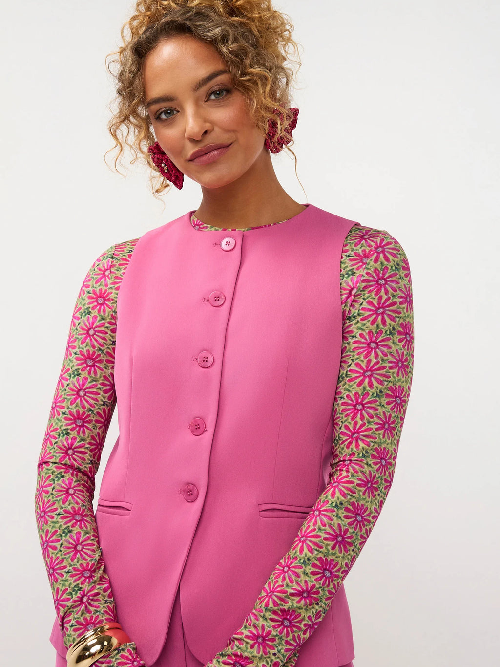Gilet Fabienne | roze | Ydence