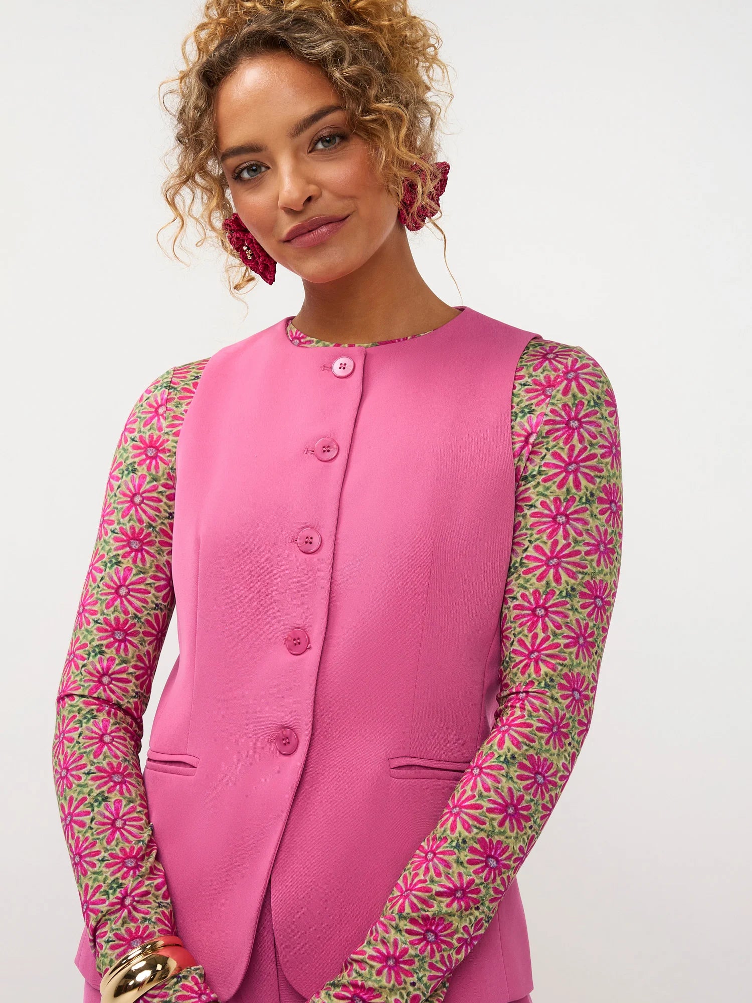 Gilet Fabienne | roze | Ydence